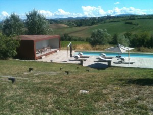 Pool house.