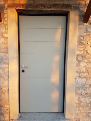 Porta blindata laccata a campione